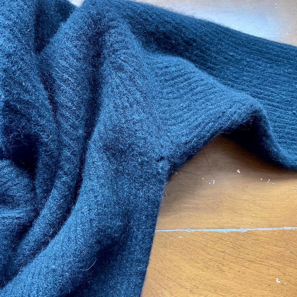 Wool Sweater M Express Tricot Vintage Black Lambswool Angora Soft Warm - Picture 8 of 12